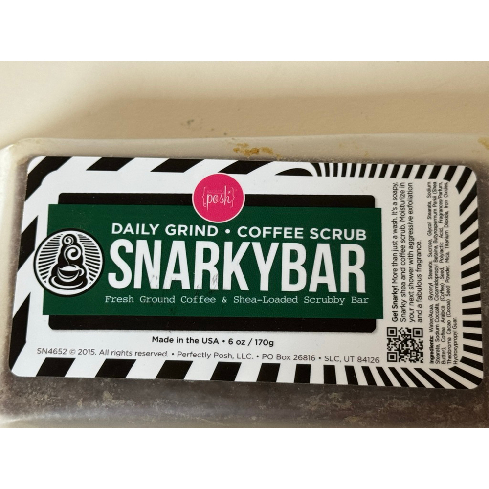 Perfectly Posh Daily Grind Coffee Scrub Snarky Bar Retired HTF RARE - Picture 3 of 8